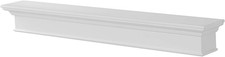Elegant 72" White MDF Mantel