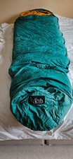 RAB duck down sleeping bag, adult, full length double ended zip, mummy style