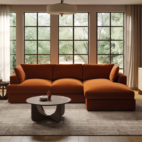 Large burnt orange velvet - large,