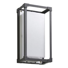 Litecraft Tulipa Wall Light LED Outdoor Box Frame IP54 Lantern - Black Clearance