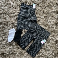 New Black with grey stripes