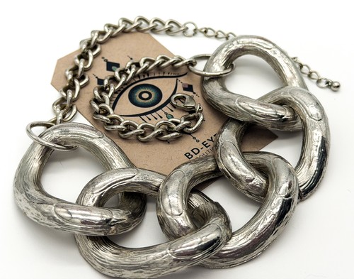 Chunky silver tone chain - chunky,