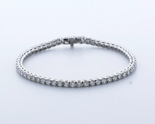 Tennis bracelet solid 14k gold - bracelet,