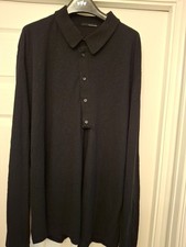 Mens Armand Basi Long Sleeve  Cotton Polo  Shirt In Black Size XXL Worn Twice.
