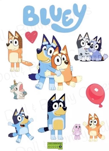 Bluey edible cake - toppers, –