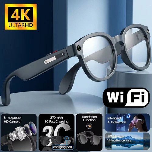 Smart glasses 8mp camera - glasses,