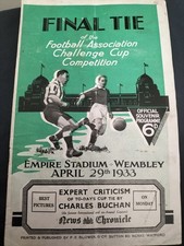 ORIGINAL 1933 FA CUP FINAL