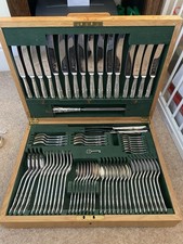 John B Chatterley & Sons Ltd + Viners Silver Plated Canteen Of Cutlery 93 Pieces