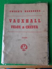 VAUXHALL VELOX PA & CRESTA PA ORIGINAL 1960 OWNERS INSTRUCTION HANDBOOK