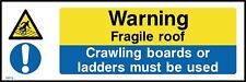 Warning Fragile Roof Crawling