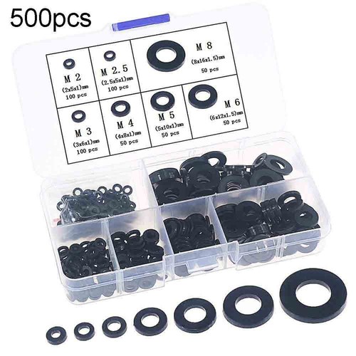 500pcs flat washers nylon - flat,