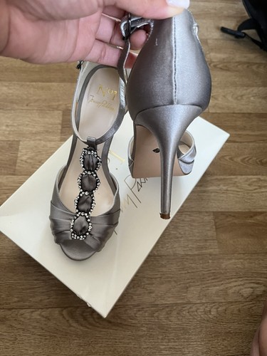 No1 jenny packham silver satin - no1,