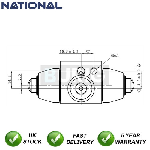 Wheel brake cylinder rear - brake,
