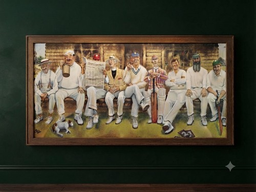 Vintage jedd framed cricket - framed,