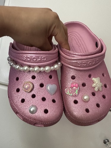 Sparkling pink crocs size - sparkling,