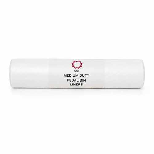 15l white pedal bin liners - white,
