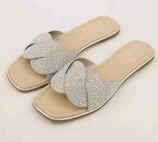 BNIB Dune Silver Tone Labrella Sandals Wedding Guest Bridal Size UK 5 38 rrp £75