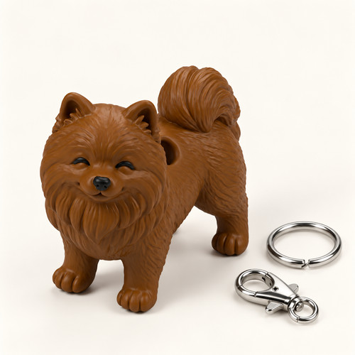 Pomeranian dog keychain charm - pomeranian,