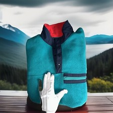 Vintage Musto Snugs Jacket Mens Large Bright Blue Polarlite Malden Fleece Lined