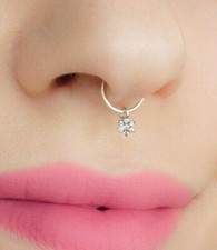 Septum Ring - Septum Hoop Diamant - Septum CZ Cartilage - Tiny Septum Hoop - CZ 