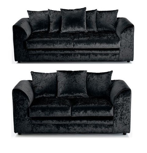 Corner crushed velvet sofa - velvet,