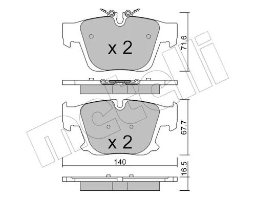Rear brake pad - rear,