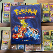 Original Pokemon TCG Binder 1999 Nintendo Wizards Of The Coast With 102 Cards