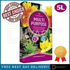 GROWMOOR ALL PURPOSE COMPOST 5L VEGETABLE PLANT PLANTER GROWING POTTING SOIL NEW