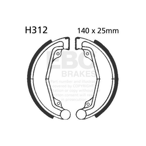 Ebc brake shoe set - brake,