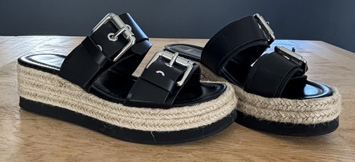 Zara black double buckle - black,
