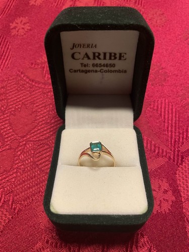 18k gold colombian - colombian, emerald