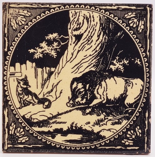 Aesops fables tile the boar - aesops,