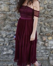 ASOS Premium Guipure Lace Panelled Midi Dress size 12