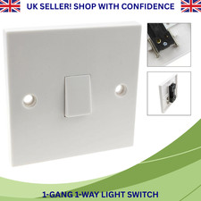 WHITE Light Switch 1-Gang