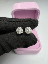 Moissanite Earring 6.5mm 1.0CT