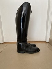 Black Patent Konigs Grandgester Dressage Boots UK 3 1/2 (fits UK 4-5)