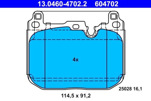 Disc brake pad set front - brake,