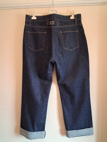 Mens blue denim cinchback - mens,