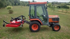Kubota B1700 HST with Cab and Winton 1500 Finishing Mower.