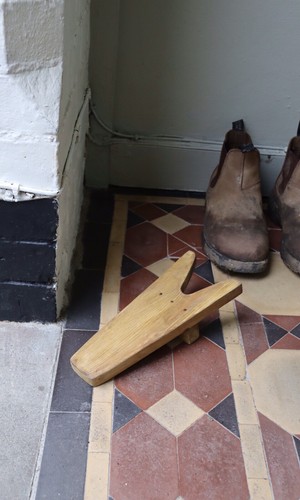 Handmade rustic pine boot