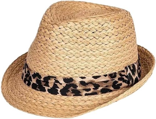 Womens straw trilby summer - straw,