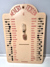 Vintage Bakelite Memory Tickler (Shopping List) with egg timer Rare Kitchenalia