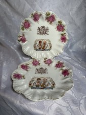 Pair 1902 coronation plates - 1902,
