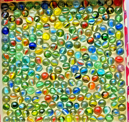 Vintage glass marbles job lot - glass,