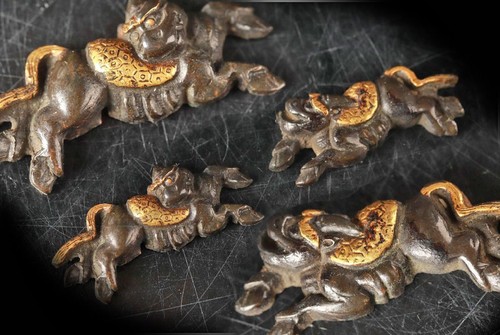 Edo japan antique copper kirin - japan,