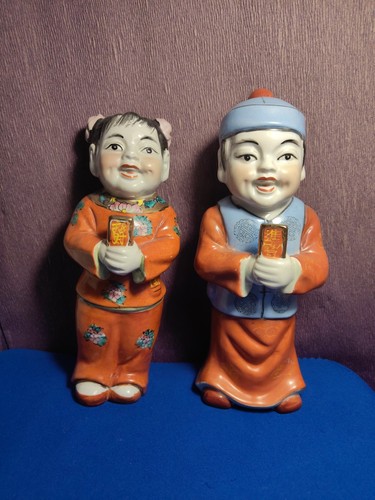 Pair vintage chinese - pair, porcelain