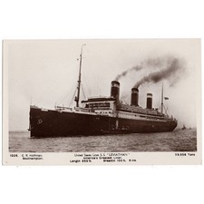 SS LEVIATHAN United States Line Ocean Liner RP Postcard Unused