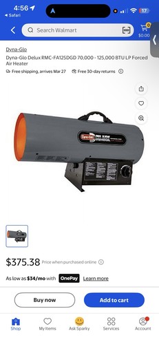 Dyna glo rmc fa125dgd portable - dyna-glo, rmc-fa125dgd