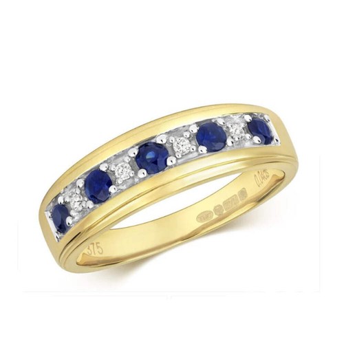 Real sapphire and diamond - sapphire,