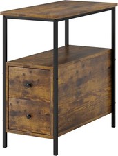 Slim Bedside Cabinet Rustic